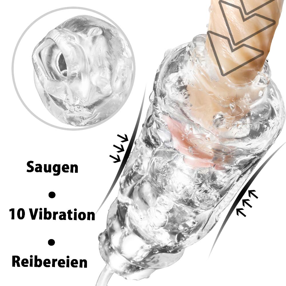 Fondlove Automatischer Masturbator Cup Super starke Leistung Elektrische Pumpe 3D Realistische Silikon Sex Spielzeug für Männer