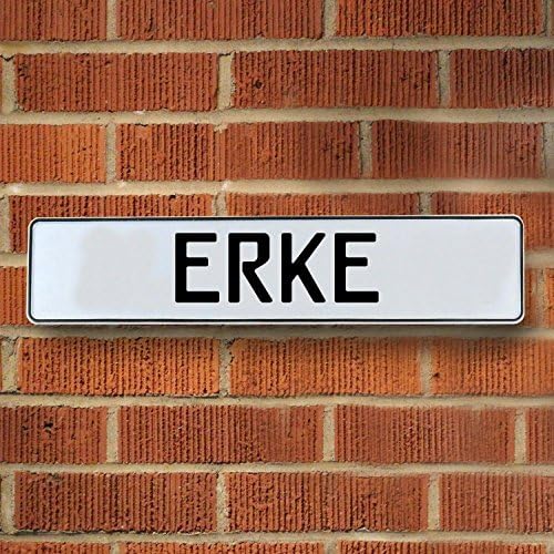Vintage parts USA VPAY16C45 Erke White Stamped Aluminum Street Sign Mancave Wall Art