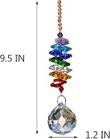 H&D Rainbow Sun Catcher Crystal Ball Prism Pendant for Home Decor view 5
