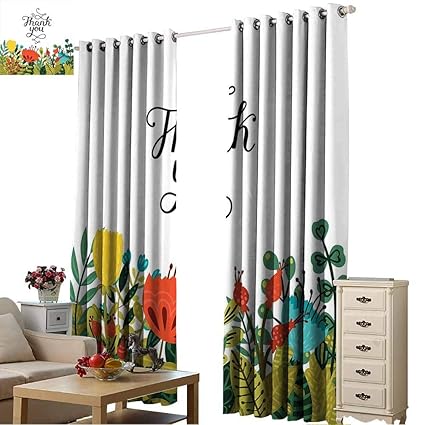 Amazon Com Beihai1sun Black White Circle Blackout Curtains Floral