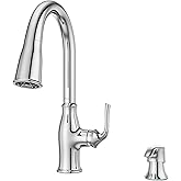Pfister Rosslyn Kitchen Faucet with Pull Down Sprayer and Soap Dispenser, Single Handle, High Arc, NSF Certified, Polished Chrome Finish, F5297RSSRC