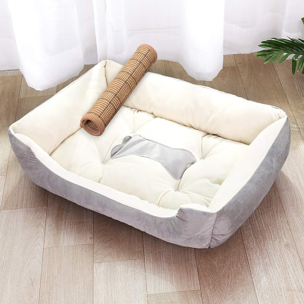 Lgreat Pet Beds for Dogs with Summer Sleeping Mat, Anti