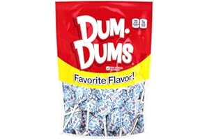 Dum Dums Cotton Candy Lollipops - Bulk Candy Bag with Lollipops Individually Wrapped, Single Flavor Gourmet Suckers - 50 Count