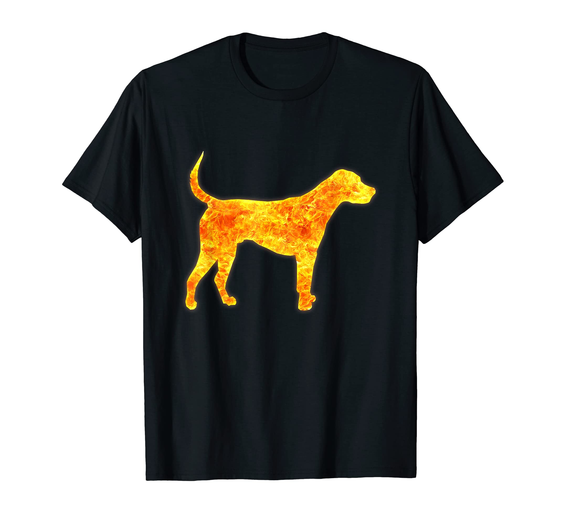 Dog Pet Fire Flames Burning T-Shirt