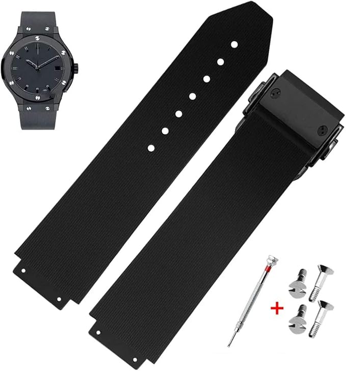 KAMIU 19mm Rubber Watch Strap with Replacement Band Tool