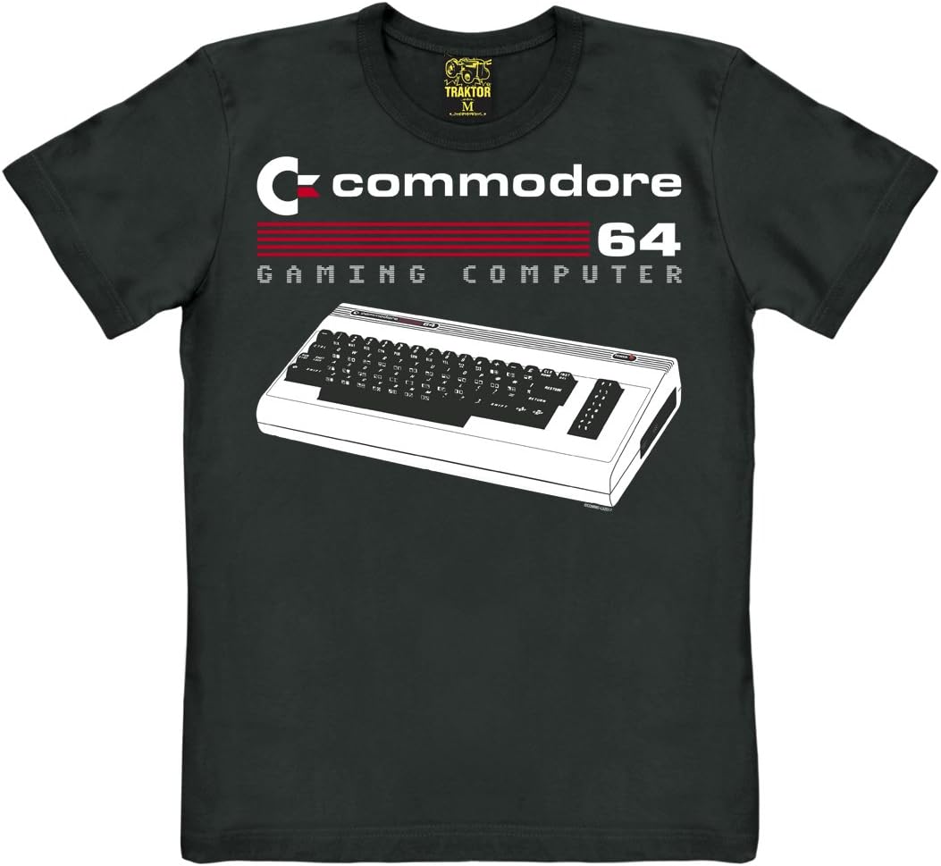 Traktor Nerd - Commodore 64 - Gaming Computer - Keyboard - T-Shirt - Black