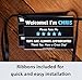Personalized UBER Tips & Ratings Sign, Removable Headrest Display Card Placard Decals (Custom Name Printed), Increase Tips & 5 Star Ratings --- Best Accessory for Rideshare Drivers (2 Pack)