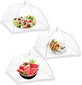 Onarway 3 Pack Food Covers 12 Inch Mesh Pop-Up Plate Tents