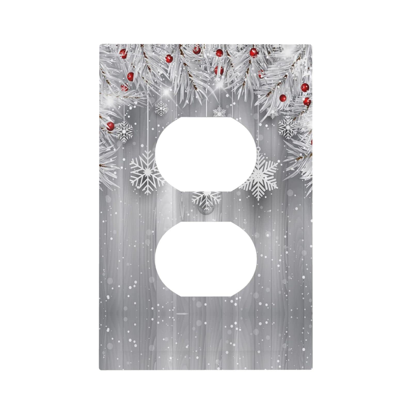 Christmas Snowflakes Wood Single Duplex Light