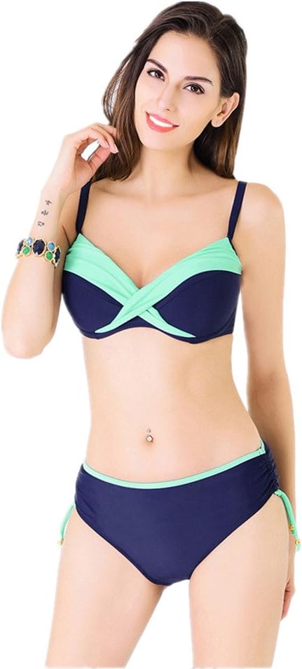 Amazon Co Jp 水着ビキニ レディース水着レディースギャザリングビキニスポーツスプリットスリーポイントスイムウェアスイミングセット 水着 ビキニレディース2点セット 色 West Red Size Xxxxl ホーム キッチン