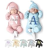 Personalized Baby Clothes Custom Name Newborn Coming Home Outfit & Hat Set for Boy Girl 0-6 Months Customized Gifts