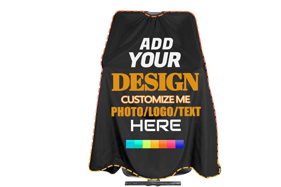 Lcqridy Custom Barber Cape Personalized Photo Logo Text Hair Cutting Cape Salon Haircut Kit Hairdressing Apron for Barbershop