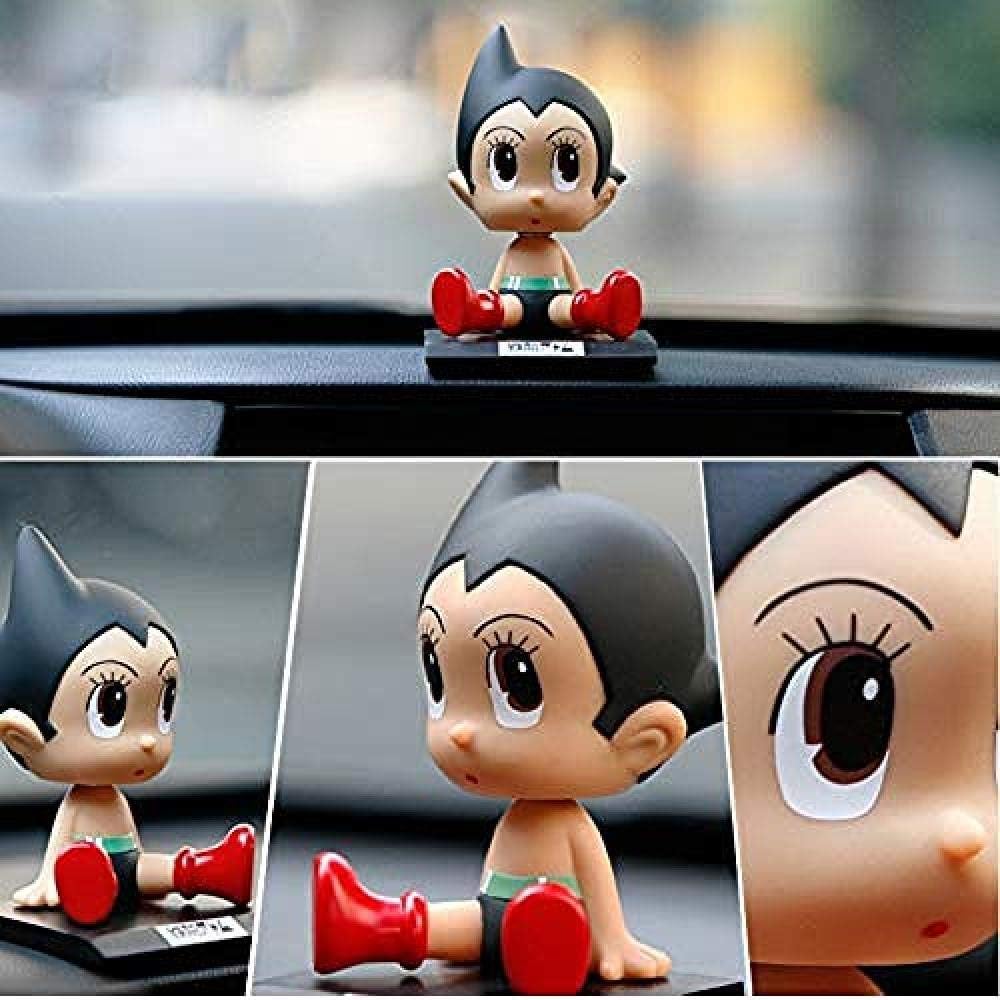 WXxiaowu Anime Cartoon Astro Boy Wacky Wobbler Car Decorations PVC Figures Dolls Toys 12CM KT3778