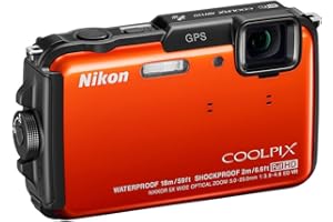 Nikon COOLPIX AW110 Wi-Fi and Waterproof Digital Camera with GPS (Orange) (OLD MODEL)
