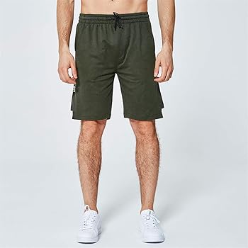 army green running shorts