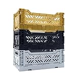 Collapsible Storage Box, Foldable Crate Organizer