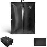ZHIYUEJING Vacuum Bags for Travel,Reusable Luggage Vacuum Bagsfor Travel (No Pump) with IP67 Waterproof Zipper for Save Space,Black