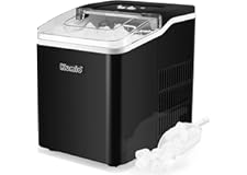 KUMIO Ice Machine Maker Countertop, 9 Bullet Ice Fast Making in 6-8 Mins, 26.5 lbs in 24 hrs, Self-Cleaning Portable Ice Make