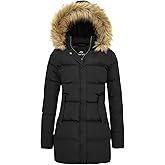 FARVALUE Women's Winter Coat Warm Parka Jacket Puffer Quilted Thicken Hooded Outerwear with Fur Trim