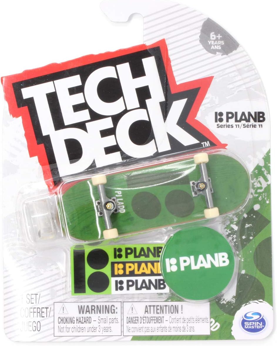 Mini Fingerboards Plan B Skateboards Series 11 PJ Ladd Stained Green Complete Deck