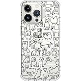 MOSNOVO Case for iPhone 13 Pro, [Compatible with Magsafe] [Buffertech 6.6ft Military-Grade Drop Protection] [Anti Peel Off Tech] Clear Phone Case Design - Doodle Dog