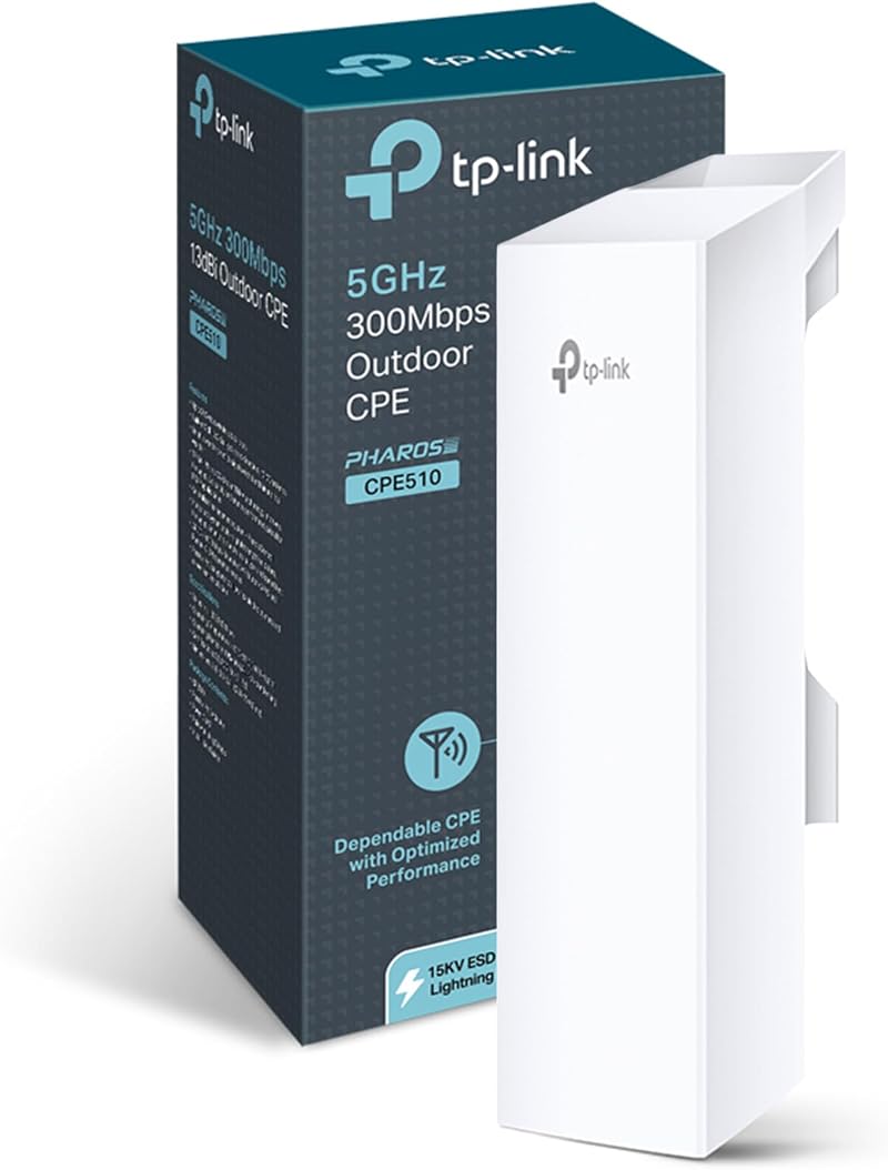 TP-Link CPE510 5GHz N300 Outdoor Wireless Bridge CPE 13dBi 15km+ Long Range PoE