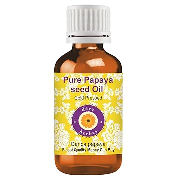 Deve Herbes Pure Papaya Seed Oil (Carica papaya) Therapeutic Grade Cold Pressed 30ml