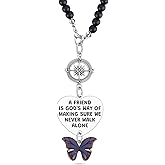 Best Friend Car Charms Friendship Gift for Women Men Friend New Driver Car Rearview Mirror Hanging Accessories Long Distance Relationship Gifts for BFF Bestie Rearview Mirror Car Hanging Ornament