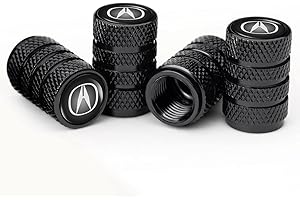 Incredikoo Tire Valve Stem Caps Compatible with Acura Series Stem Cap Universal Car Air Cover Car Accessories for Cars, SUV, Truck, Motorcycles 4pcs （Black）