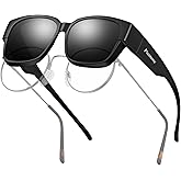 Pluxmooc Fit Over Glasses Sunglasses for Women Men,Oversized Polarized Sunglasses for Cover Prescription Glasses UV400