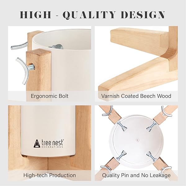 TREE NEST CHRISTMAS TREE STAND BASE FOR 7FT REAL TREE SLIVER CHRISTMAS TREE HOLDER STABLE FOR XMAS TREE DECORATION RUSTIC (WHITE,MEDIUM)