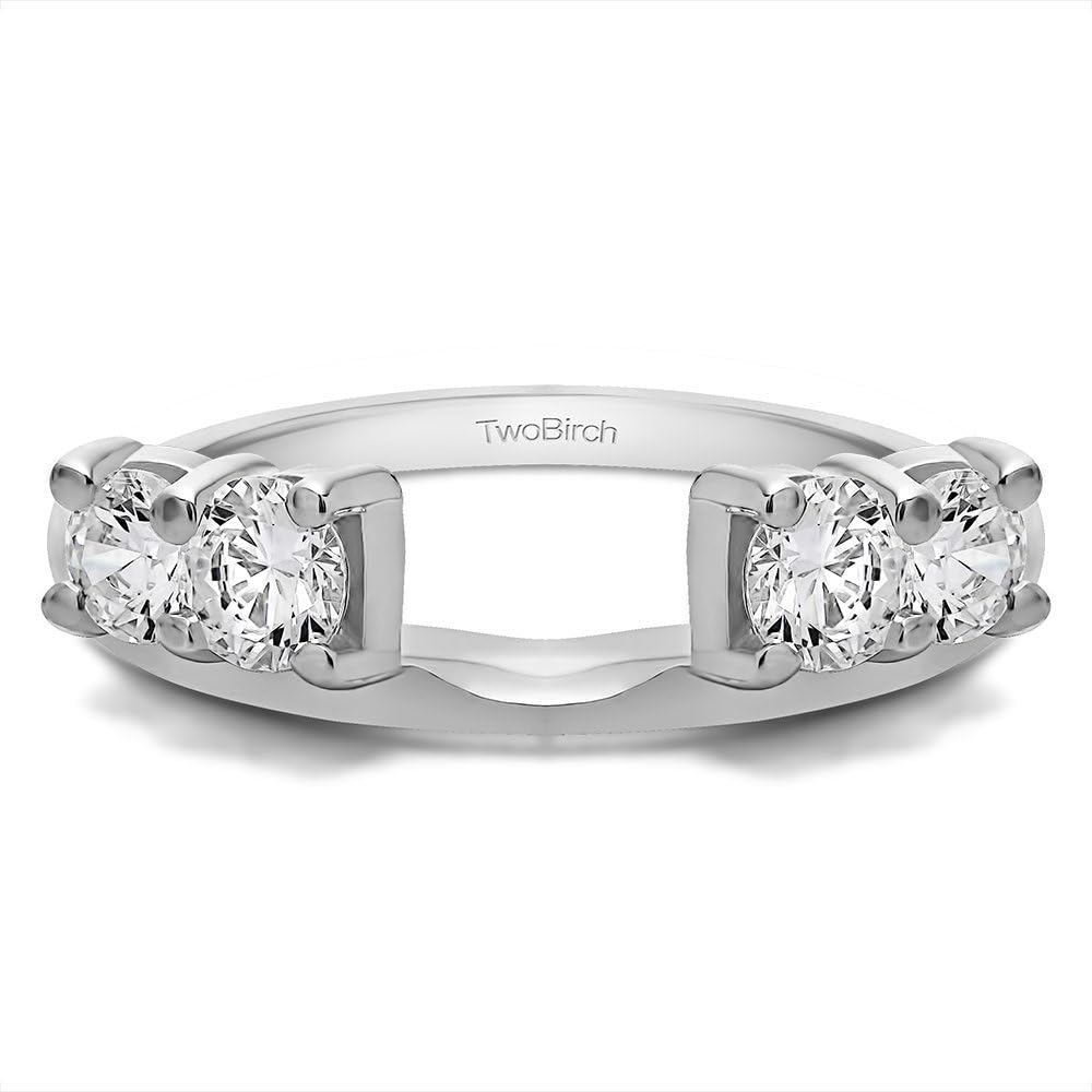 Solitaire Ring Wrap Set in Silver Set with Cubic Zirconia(0