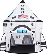 JOYIN Rocket Ship Play Tent for Kids Indoor Outdoor Preschool Toy