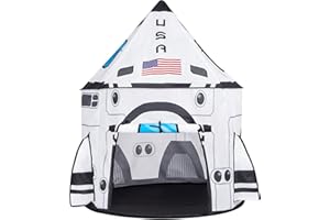 JOYIN Rocket Ship Play Tent Pop up Play Tent Kids Indoor Outdoor Spaceship Playhouse Tent Set