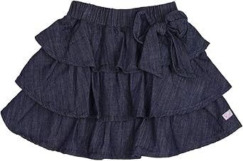 denim skirt with bow