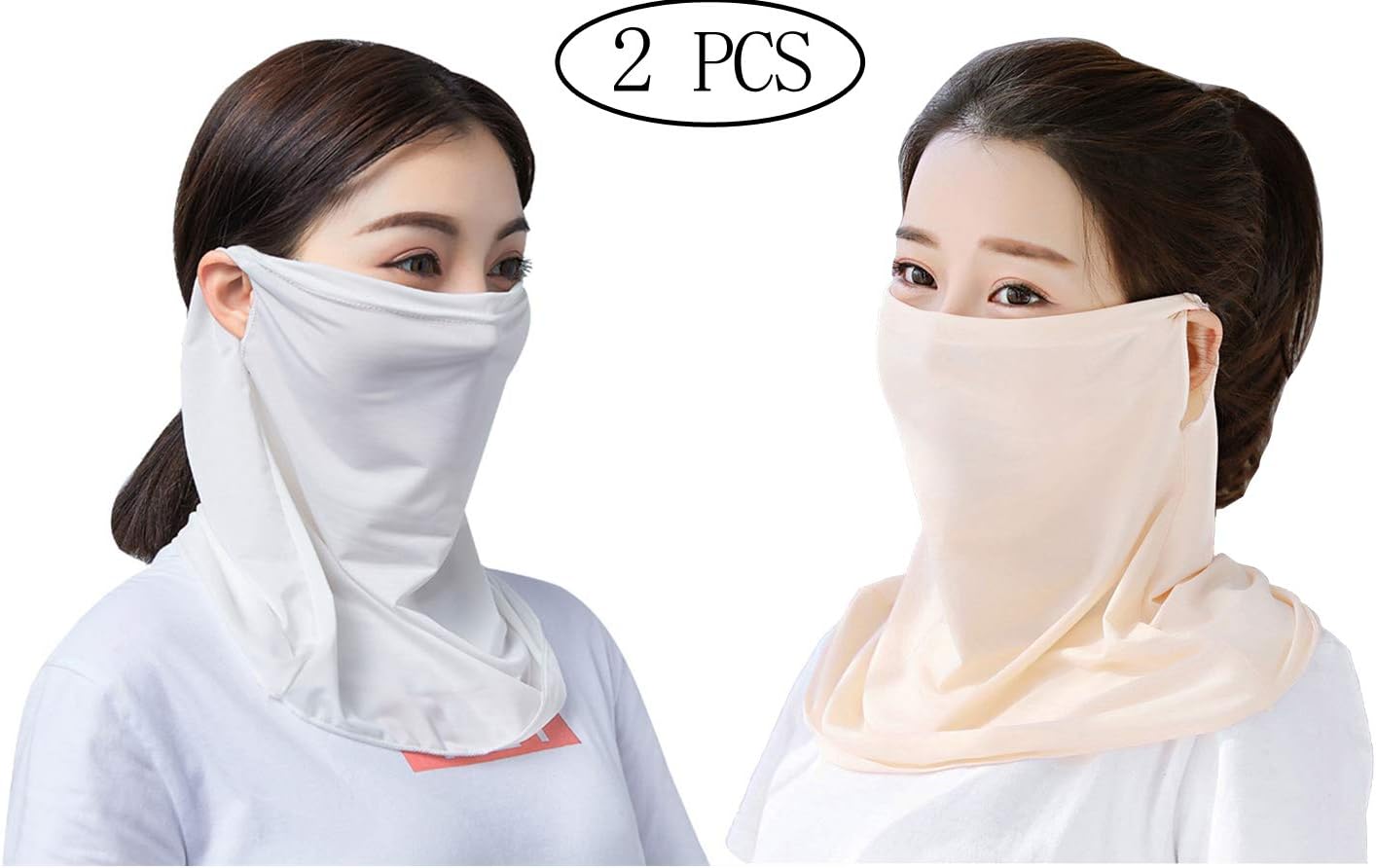 Sun Mask Face Scarf Shields Neck Gaiter Summer Hiking Sun Dust UV Protection UPF 50+UV Block Protective Breathable Lightweight Anti Slip for Women Outdoor Hiking Cycling Running Driving