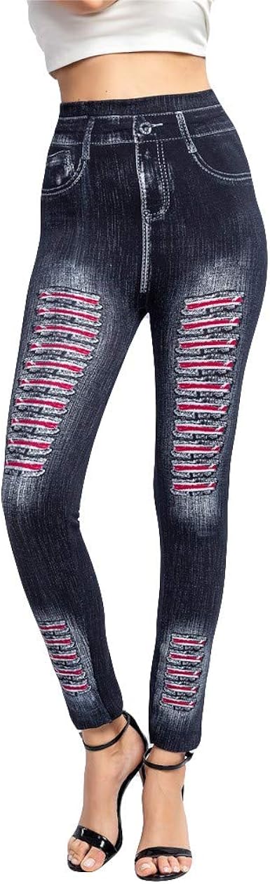 pull on ripped jeggings