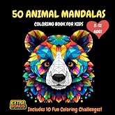 ANIMAL MANDALAS, coloring book for kids: 50 beautiful mandalas to relax your kids