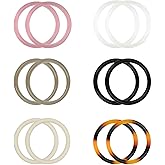 12 Pcs O-Ring Handbag Handles - Round Purse Handles for Tote Bag, Crochet Bags, DIY Purse Making(6 Colors)