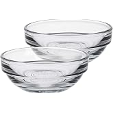 Duralex Made In France Lys Stackable Glass Bowl (Set of 4), 1 oz., 2.3 Inches, Clear