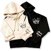 goiofot Custom Embroidered Matching Couple Hoodie & Sweatshirt, Personalized Gift for Girlfriend Boyfriend Valentines Day Birthday Christmas Anniversary