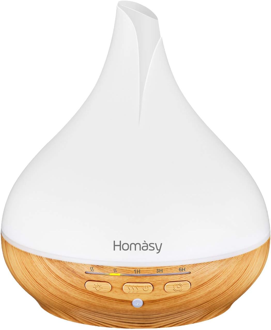 Homasy 330ml Essential Oil Diffuser, 256 Soothing Light Colors Whisper-Quiet Operation Oil Diffuser with Sleep Mode Design, Waterless Auto-off and BPA-free Aromatherapy Diffuser for Office, Home, Yoga