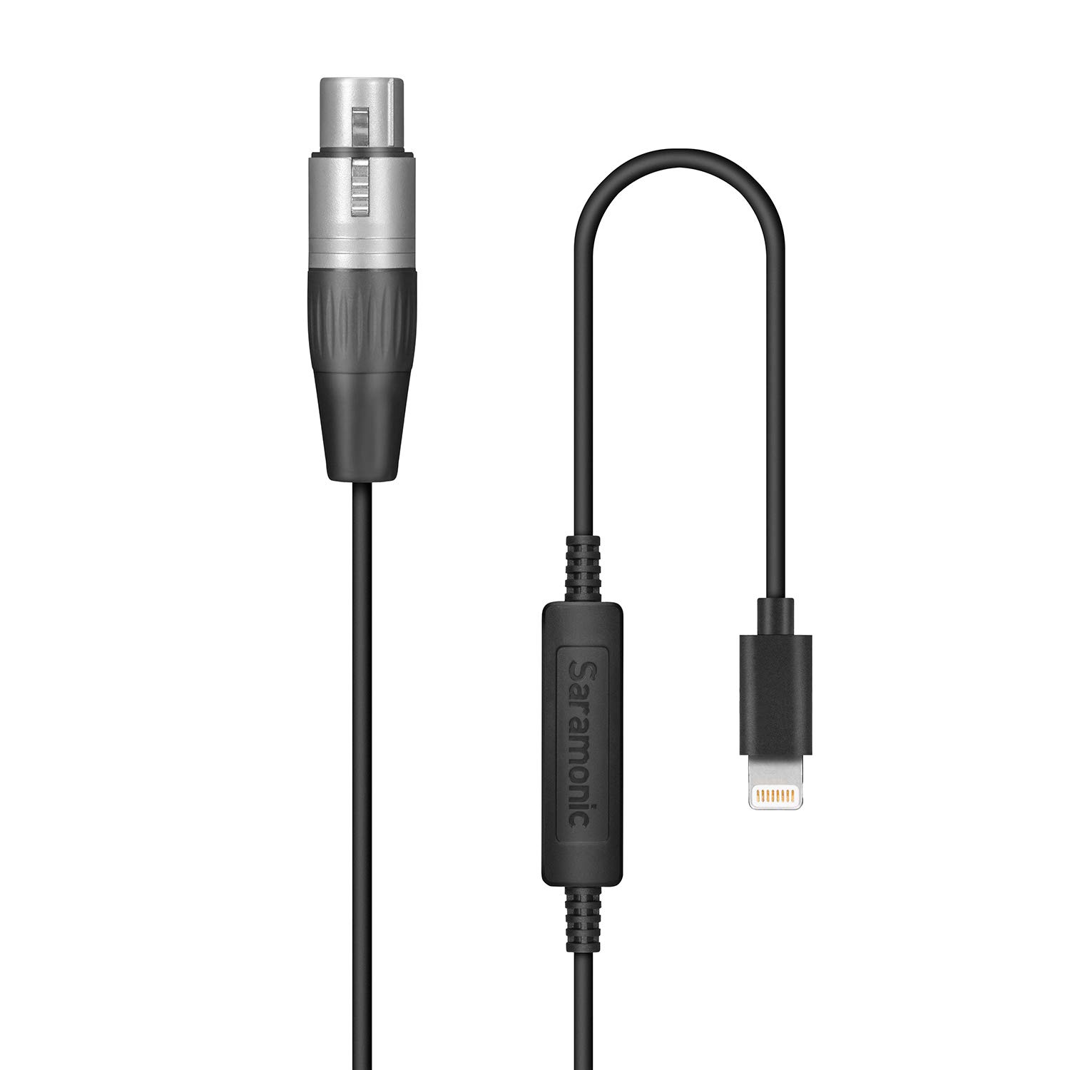 19.7 Foot/6M XLR to Lightning Cable, Saramonic LC-XLR 3 Pin XLR (Female) Microphone Plug to Lightning Connector, Microphone Adapter for iphone 7, iphone 7plus, iPhone X, iPhone 8,iPad