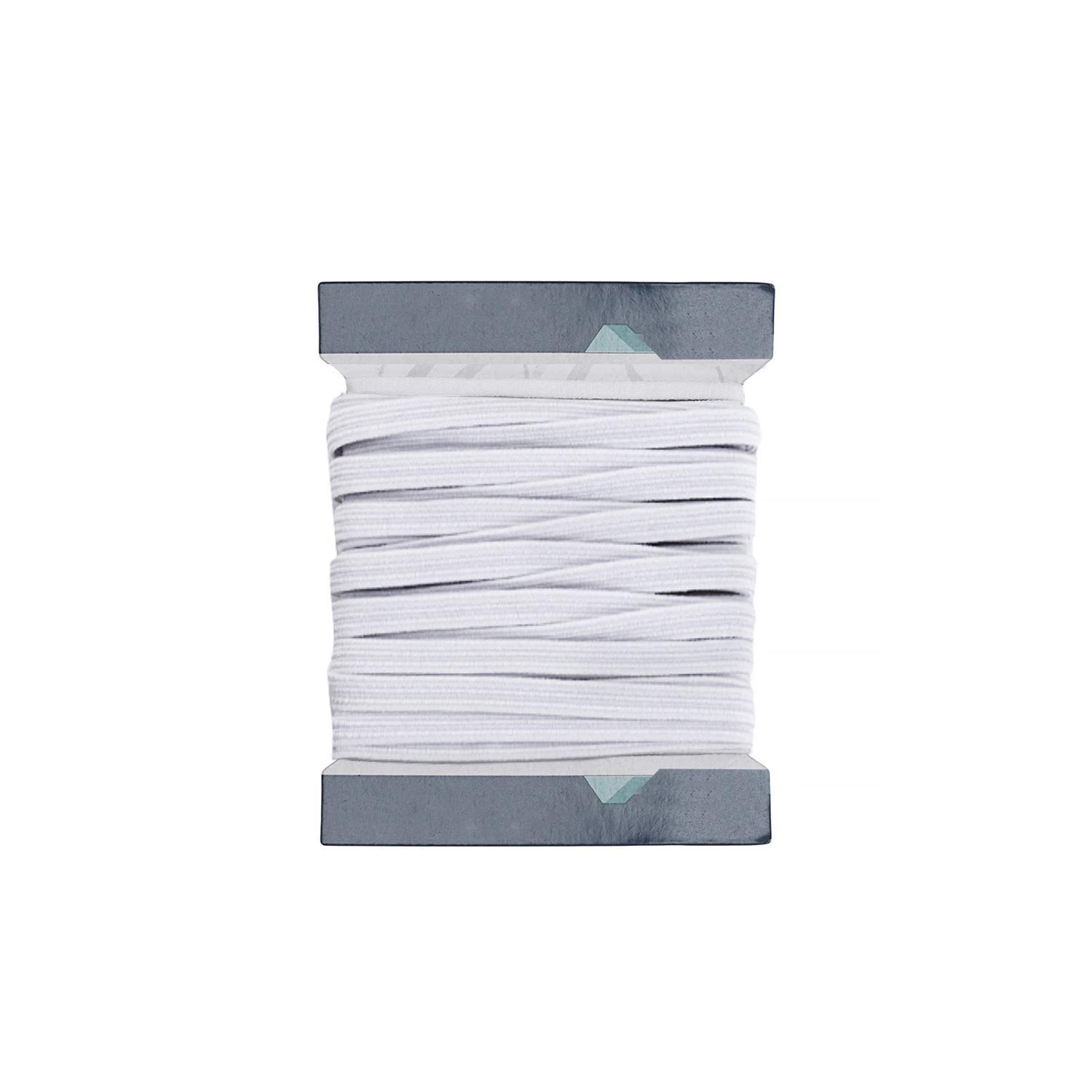 Weddecor 3MM Wide Elastic Cord, Smooth Finish, Strong & Stretchy Elastic Band Flat Elastic String for Knitting, Arts & Craft Accessories, Sewing Clothing, 1 Metre