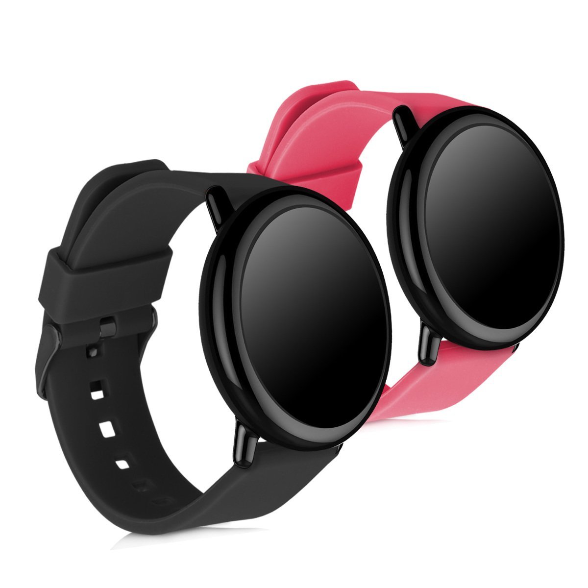 kwmobile Silicone Watch Strap for Xiaomi Huami Amazfit Pace 2 / Stratos - 2X Fitness Tracker Replacement Band Wristband Bracelet Set with Clasp