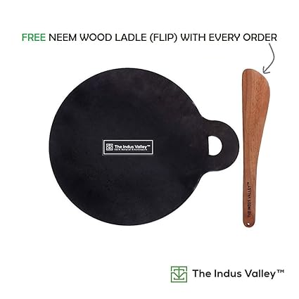 The Indus Valley Iron Dosa Tawa, 11-inch, Black