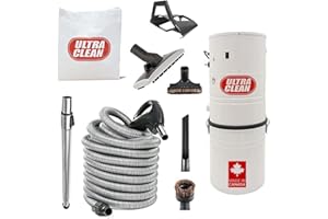 Ultra Clean SC100 Heavy Duty Powerful Central Vacuum System – Made in Canada – with Deluxe Hose and Accessories Combo Kit Ide