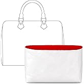 FANJI Project Handbag Organizer Insert for LV Speedy 30, Custom Fit Inside Premium Rogue Coeur Lightweight WaterResistant Purse Insert with Cup Holder Accessories