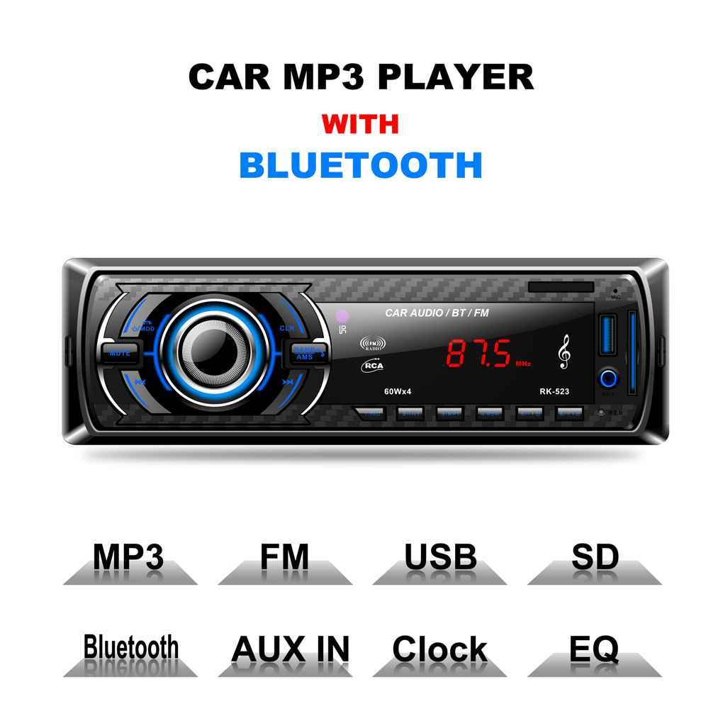 最高の Egal 523カーラジオbluetoothステレオオーディオfm Mp3プレーヤーダッシュ1 Dinカーラジオ受信機usb Aux Sd 12 V Player B07cvsql1x 限定製作 90a3acu P1ai