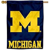 Michigan Team University Wolverines House Flag Banner